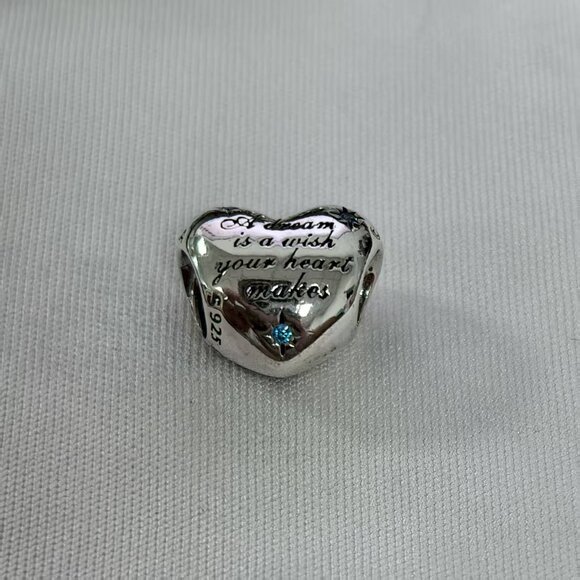 Pandora x Disney Cinderella's Dream Heart Charm, S925 Silver Jewelry - Picture 1 of 4